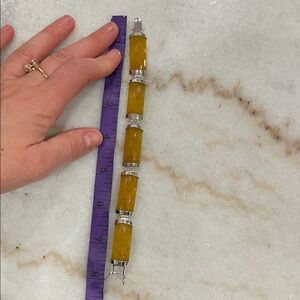 Elegant Silver and Yellow Bracelet